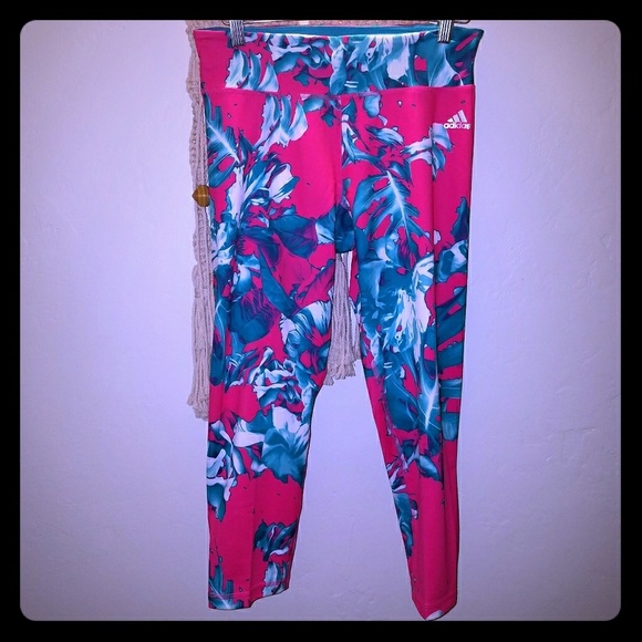 adidas tropical print leggings